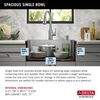 25&rdquo; Drop-In Undermount Stainless Steel Single Bowl Kitchen Sink with Accessories